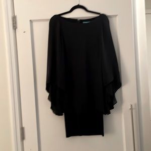 Alice + Olivia Black Batwing Dress Size 4